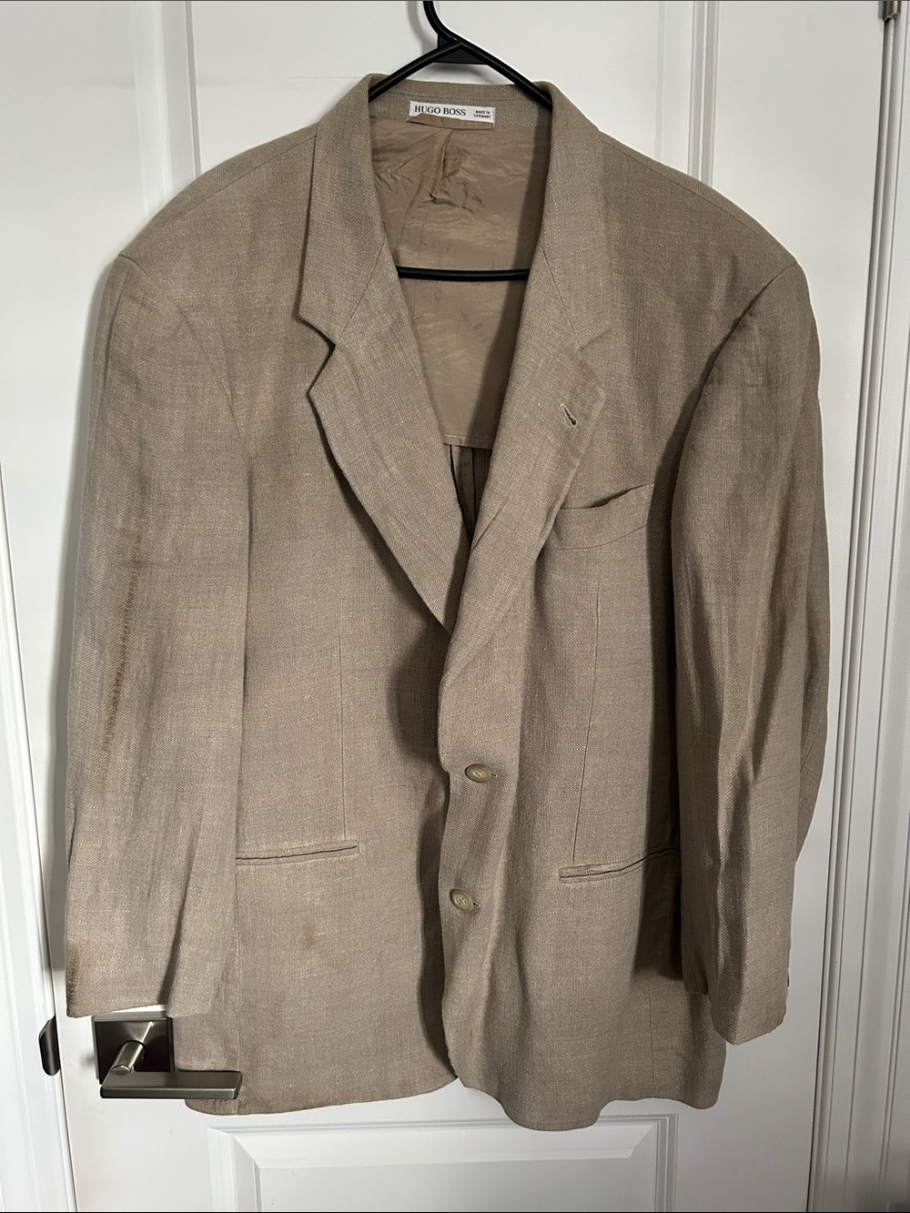 Hugo Boss Beige Linen Sport Coat Blazer